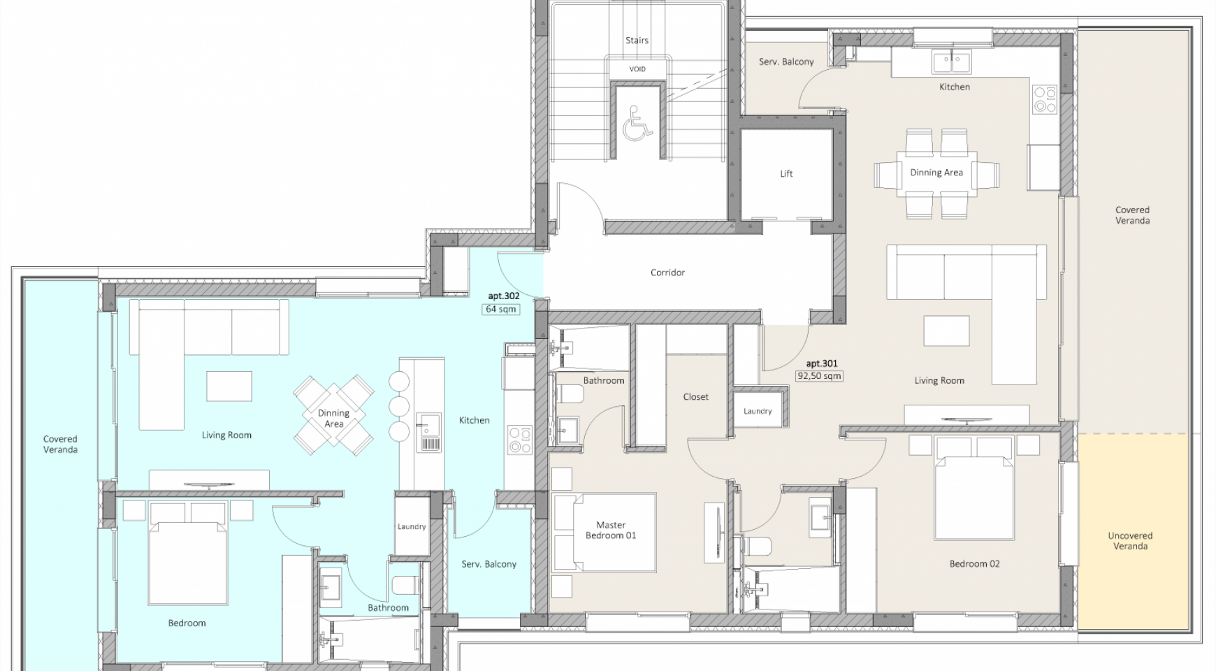 Bella Aria Residence, Apt. 302. One Bedroom  Apartment in the City Center  - 6
